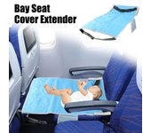 Reposapiés portátil para coche, funda para asiento de coche, extensor, cuna con cinturón de seguridad, pedales, hamacas para niños, cojín impermeable, reposapiés para avión. negro