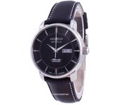Zeppelin Atlantik Black Dial Leather Strap Automatic 8466-2 84662 Reloj Hombre negro
