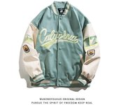 Uniforme de béisbol de cuero PU para mujer, chaqueta Bomber holgada para parejas, estilo Retro americano, primavera y otoño, chaqueta informal bordada en la calle 2XL negro