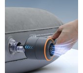 Inflador eléctrico inalámbrico portátil multifuncional recargable por USB 5 en 1 inflable al aire libre y negro