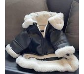 Ropa para mascotas, chaqueta cálida de invierno y otoño, suéter de lana a la moda para perros pequeños, abrigo de cuero excelente para cachorros, caniche maltés, Chihuahua XS