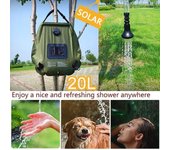 Bolsa de ducha Solar para exteriores, bolsas de agua duraderas para acampar, portátil, compacto, calentado, práctico, de gran capacidad, bolsa de baño Solar para exteriores verde