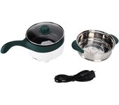 Olla eléctrica multifuncional de 2 l y 12 V, de acero inoxidable, antisequedad, para cocinar al vapor en el coche, el hogar y la cocina.