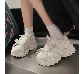 Zapatillas de deporte para mujer, zapatos vulcanizados de diseñador, zapatos de plataforma con cuña y cordones a la moda, zapatos casuales para mujer, zapatillas deportivas para mujer 35