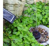 Bomba de fuente solar para baño de pájaros 6V 3.5W Bomba de agua sumergible sin escobillas con energía solar incorporada negro