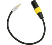 Cable adaptador de 3,5 mm a XLR de 3 pines, chapado en oro, silencioso, macho de 3,5 mm para mezclador de micrófono.
