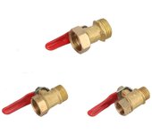 Válvula de bola de latón de hilo macho a hembra, interruptor de tubería de agua para agricultura y jardín, Conector de parada de agua de flujo de agua, 1/4 '', 3/8'', 1/2  , 1 ud. 1/4"