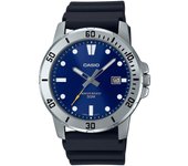 Casio Reloj de cuarzo analógico estándar con correa de resina y esfera azul MTP-VD01-2E para hombre azul