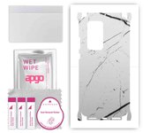 apgo Protective Skin Sticker for the back+sides compatible with Huawei P40 Pro, Full Wrap Film, Foil, Vinyl - Pattern White Marble