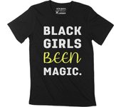 Camiseta de mujer ULTRABASIC Black Lives Matter Shirt Black Girls Been Magic Vintage Apparel S negro