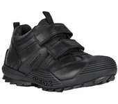 Geox Childrens/Kids J Savage A Zapatos escolares de cuero 9 UK Child negro