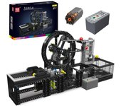 Mould King 26006, bloque de construcción de bola rodante, modelo motorizado de tensegridad arcoíris, conjunto de juguetes para correr de mármol, regalo de Navidad para niños negro