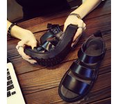 Zapatos de hombre Zapatos Verano Nuevo Estilo Exterior Antideslizantes Transpirables Hombre Tendencia Moda Negro Zapatos de Playa Sandalias Casuales Mencg4 45 blanco