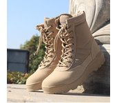 Botas militares tácticas para hombre, zapatos de trabajo de alta ayuda para caza, acampada y montañismo 36 arena