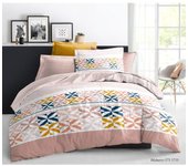 Pack complet Bluberry housse de couette pour lit 140 x 190 cm 100% coton / 57 fils/cm²