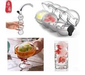 4 barras de hielo para hockey sobre hielo, whisky, hielo, cuatro barras, juego de caja de hielo para hockey sobre hielo, molde redondo para hockey sobre hielo con 4 agujeros 1pcs blanco