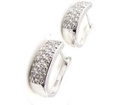 Les Trésors De Lily [J0184] - Créoles Argent 'Déesse' Blanc plata