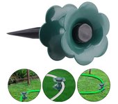 Estaca guía para manguera de césped con punta giratoria y rueda para carrete de manguera de agua para riego de jardín y patio, manteniendo la manguera fuera de los parterres. 1pc