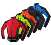 Hombres Ciclismo Chaqueta Impermeable A Prueba De Viento Térmico Polar Bicicleta Jersey MTB Bicicleta Montar Correr M negro