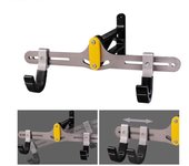 Estante de montaje en pared para exhibición colgante de bicicleta de montaña y carretera, colgador de gancho Interior ajustable para bicicleta de casa negro