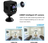 X6 Mini cámara IP WiFi cámara HD 1080P vigilancia de seguridad inalámbrica visión nocturna hogar inteligente Micro Cam USB negro