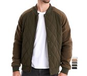 Chaquetas casuales para hombre, chaqueta bomber cálida para otoño e invierno con bolsillo, cortavientos con cremallera completa, abrigos casuales acolchados para hombres, chaqueta militar para exteriores, prendas de vestir exteriores S negro