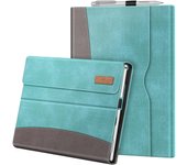 Fintie - Funda para Microsoft Surface Pro 7, Pro 7, Pro 6, Pro 5, 2017, Pro 4, Pro 3, protección completa, fina, función atril, múltiples ángulos de visión, PU turquesa