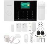 Sistema de alarma antirrobo WIFI+GSM+GPRS TFT de 2,4 pulgadas con botón SOS para vigilancia del hogar