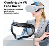 Protector facial para casco de realidad virtual, protector nasal extraíble, resistente al desgaste, transpirable, a prueba de sudor, fácil de instalar, almohadilla de espuma, accesorios de realidad virtual para Oculus/Meta Quest 2 negro