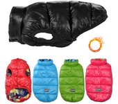 Ropa de invierno para mascotas, chaqueta de plumón cálida para perros, chaleco impermeable reversible para cachorros, abrigo para perros pequeños y medianos, golden retriever y labrador 10 verde