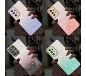 Funda suave con degradado de brillo brillante para Samsung Galaxy A13 A12 A23 A22 A33 A53 A73 A52 A72 A03 A21S A51 A71 M32 4G 5G S20 S21 Plus S22 Ultra TPU Samsung Galaxy M02S negro