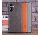 Funda para Samsung Galaxy S23 S24 S21 S22 Ultra Plus FE 5G Funda de cuero textil de lujo para Samsung S22 Ultra for Galaxy S24 negro