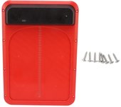 Puerta automática para gallinero, de plástico, alimentada por batería, con sensor de luz, para granja, color rojo rojo