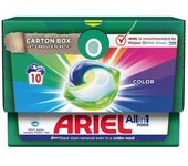Cápsulas de color Ariel Todo en 1 para lavar telas de color, 10 piezas