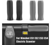 1 par de empuñaduras de manillar para patineta eléctrica Ninebot Es1 Es2 Es3 Es4, cubierta de silicona antideslizante negro
