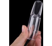 Boquilla transparente para saxofón soprano, boquilla de cristal en mi bemol, mini, portátil, para música de principiantes. alto