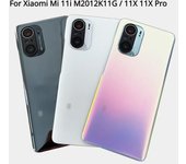 Cristal para Xiaomi Mi 11i M2012K11G / 11X 11X Pro Tapa de batería Puerta trasera Carcasa trasera Piezas de repuesto Celestial Silver