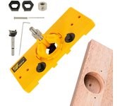 Plantilla para bisagra de copa oculta de 35 mm, guía para taladro y broca Forstner, cortador de madera, herramientas de carpintería para bricolaje azul