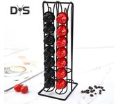 Soporte para cápsulas de café, gran capacidad, resistente, de alta estabilidad, para encimera, para cápsulas de café, soporte de almacenamiento negro