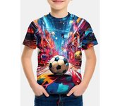 Camiseta de fútbol con estampado 3D de grafiti para niño, ropa infantil, camiseta de manga corta del Real Madrid 2024 100