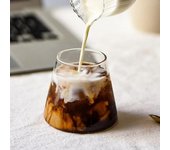 Taza de agua con forma de montaña creativa, taza de vidrio transparente japonesa, taza para jugo, té, vino, taza de café, taza para beber, vaso de whisky 1pc