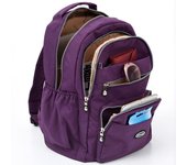 Mochila de nailon impermeable para mujer, Mochila de viaje de gran capacidad, Mochila de ocio para ordenador portátil, Mochila escolar para niña 2023 31cm x 17cm x 42cm negro