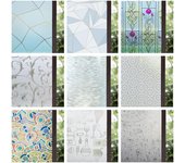 Película de ventana esmerilada con estampado de privacidad para vidrio, decorativa, opaca, estática, de vinilo, autoadhesiva, para el hogar. 30x100 cm