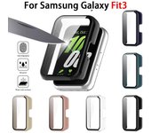 Funda de vidrio templado para Samsung Galaxy Fit 3, correa de banda inteligente, cobertura total, parachoques, cubierta protectora, protector de pantalla Fit3 For Galaxy Fit 3 transparente