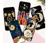 Funda de TPU negra para teléfono TCL 20 20L 10 lite 10L PLUS PRO 20E 20R 20SE 20XE 205 20B 20Y El capricho de la luna TCL 20 PRO 5G
