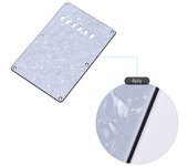 Placa trasera de golpeador, cubierta de cavidad de trémolo, placa trasera de estilo Vintage para Stratocaster Strat ST blanco