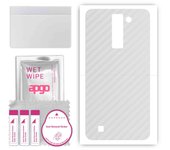 apgo Protective Skin Sticker for the back compatible with LG Stylus 2, Wrap Film, Foil, Vinyl - Pattern Transparent Carbon