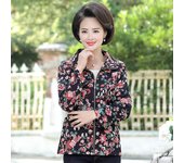 Abrigo básico para mujer, nuevo abrigo de primavera y otoño para madres de mediana edad, chaquetas informales con estampado a cuadros, ropa de abrigo para mujer XL-5XL XL