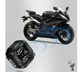 Monitor de presión de neumáticos de motocicleta, Detector TPMS, sistema de supervisión de presión de neumáticos portátil, detección negro