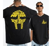 Camiseta MF Doom Madvillain, camiseta con cara de Metal, máscara MF, camiseta frontal y trasera, camiseta Punk Hip-hop de gran tamaño de manga corta, camiseta Unisex para mujer 2XL